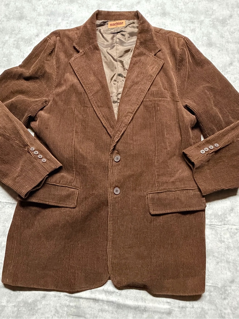 Machine Men's Chocolate Brown Corduroy Sport Coat